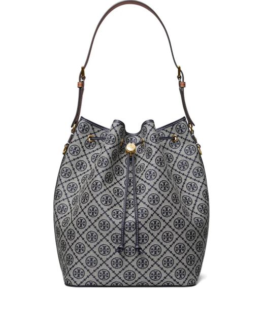 Tory Burch T Monogram バケットバッグ Gray