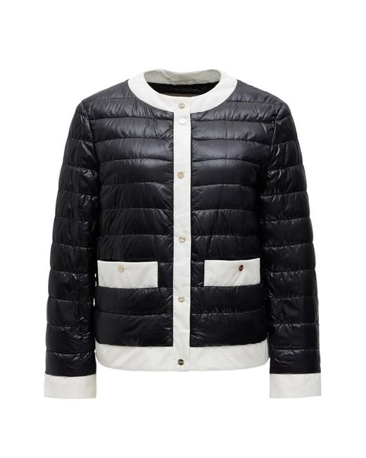 Chaqueta sin cuello Herno de color Black