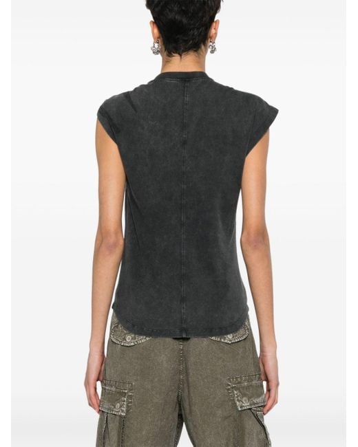 T-shirt en coton Nayda à logo imprimé Isabel Marant en coloris Black