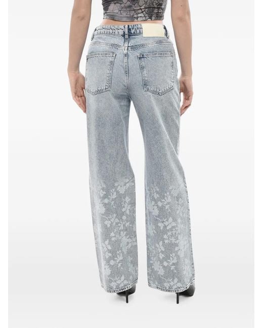 Holzweiler Blue Floral-Print Jeans