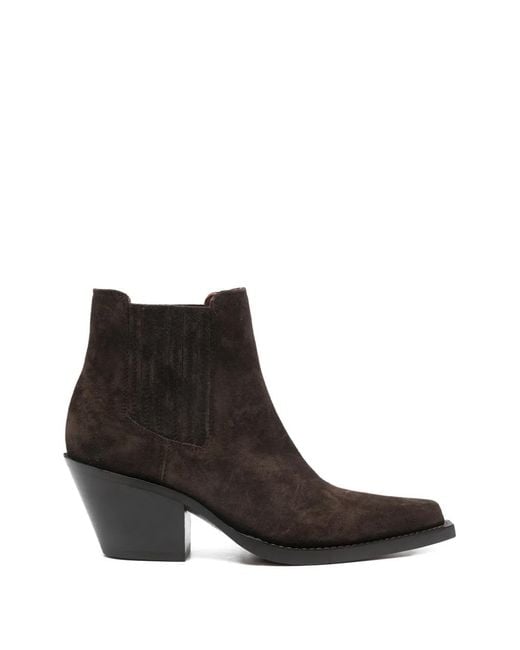 Paris Texas Black Pointed Suede Boots