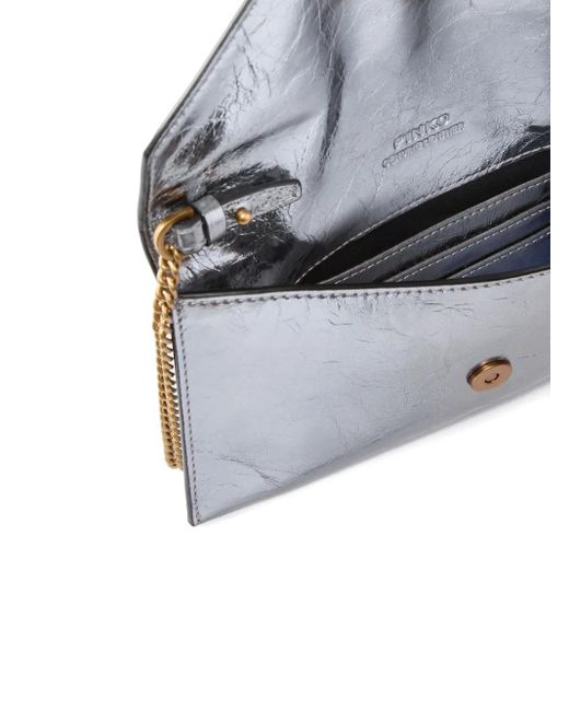 Pinko メタリック クラッチバッグ Gray