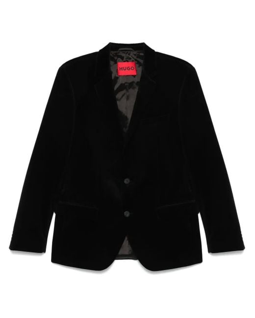 メンズ HUGO ベルベット ジャケット Black