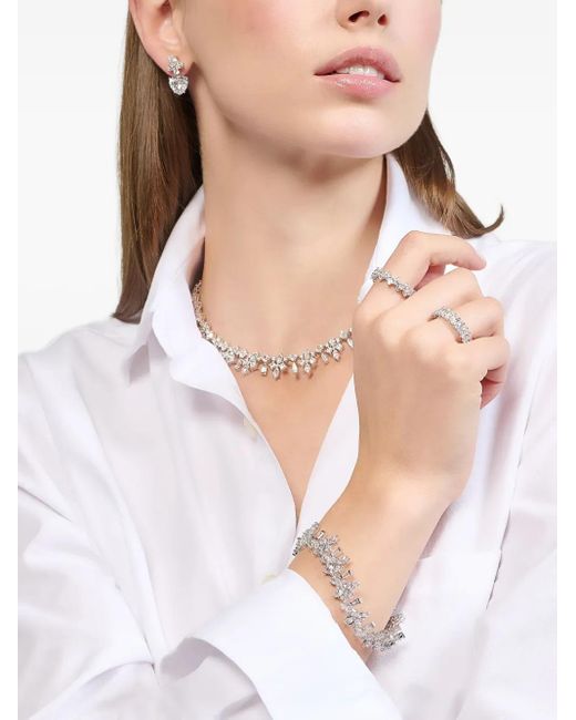 Anabela Chan Baguette Eternity Ring Met Diamant in het White