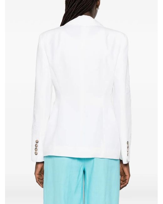 ERMANNO FIRENZE White Double-Breasted Blazer