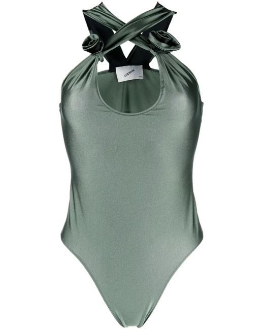 Body con detalle floral Coperni de color Green