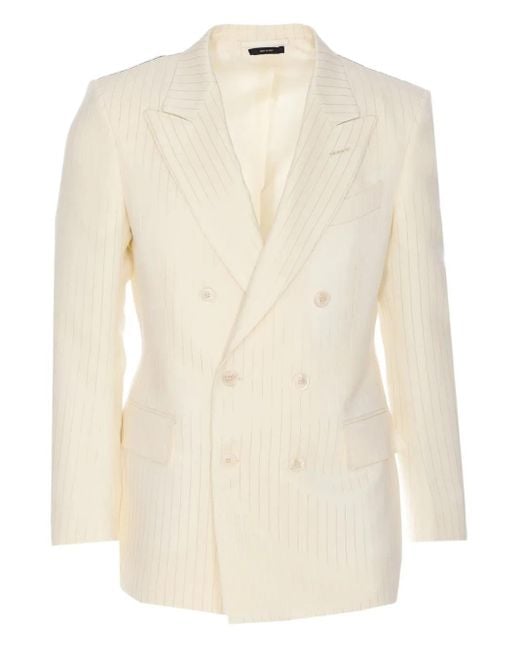 Tom Ford Natural Wool-Blend Blazer for men