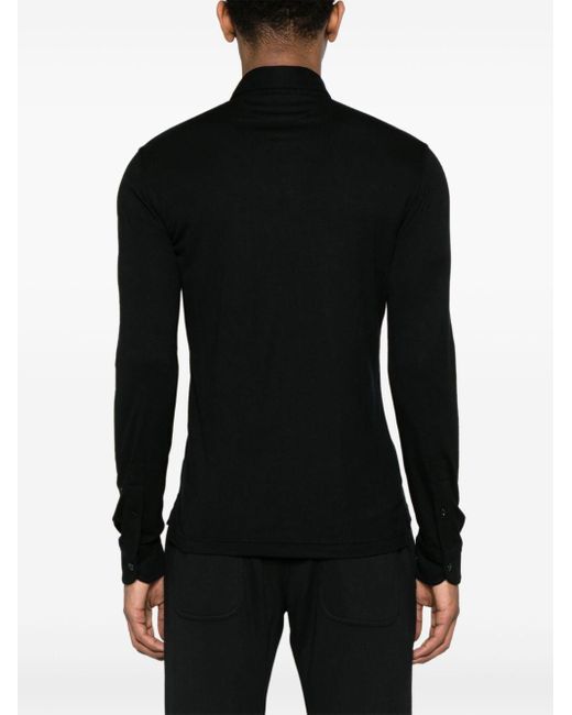 Tom Ford Black Chest-pocket Jersey Polo Shirt for men