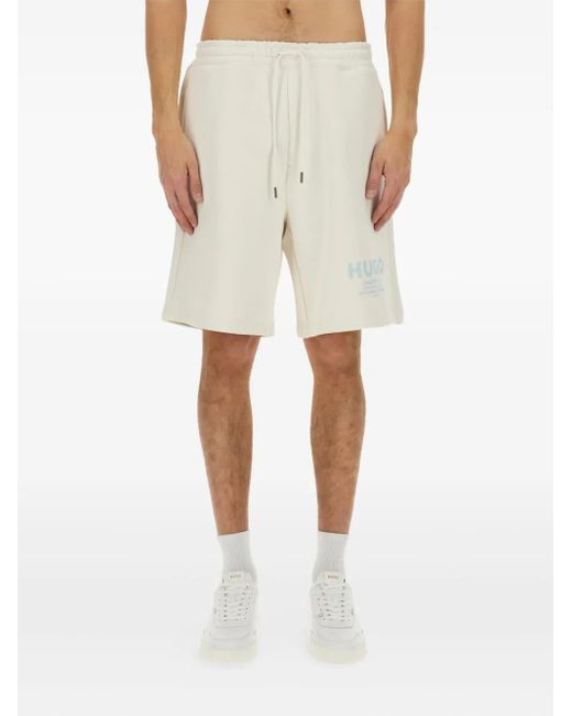 Costume Da Bagno Con Logo E Coulisse di Boss in Natural da Uomo