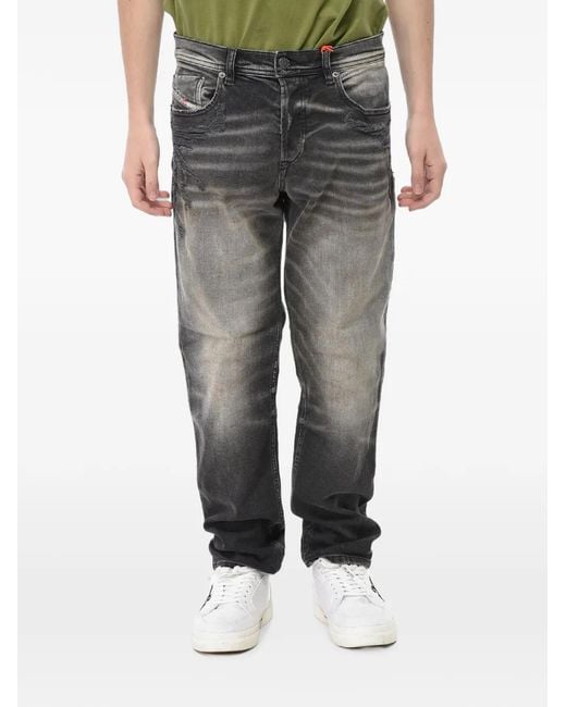 DIESEL Gray D-Finitive Distressed Jeans for men