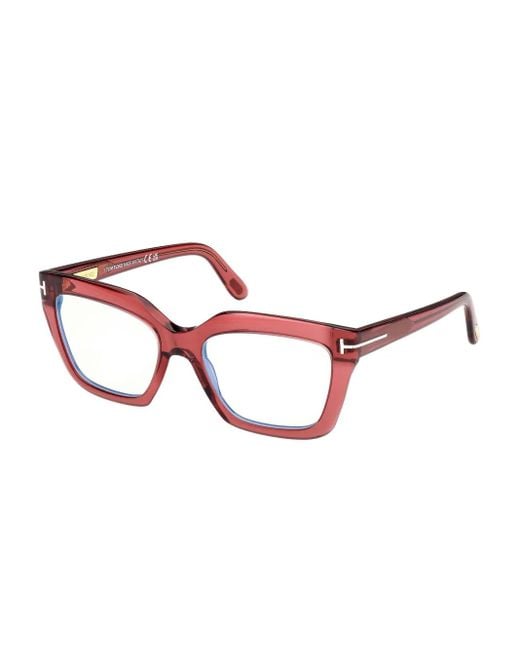 Tom Ford Brown Square-Frame Glasses