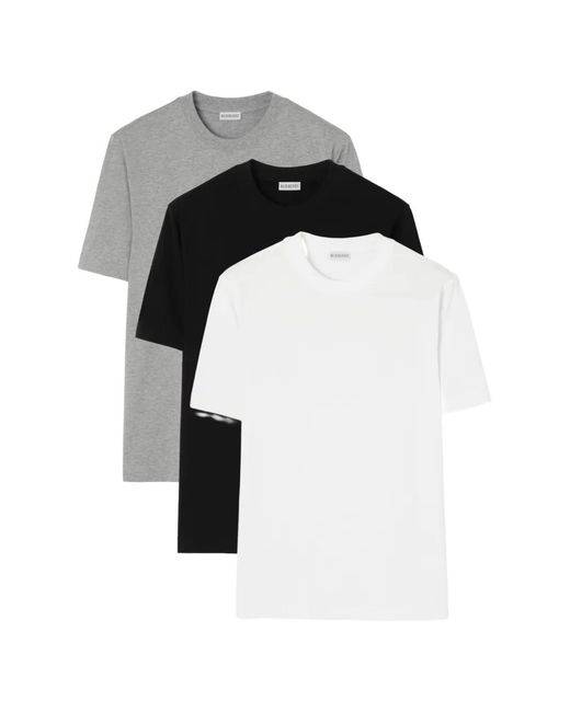 Burberry White Three-Pack Cotton T-Shirt for men