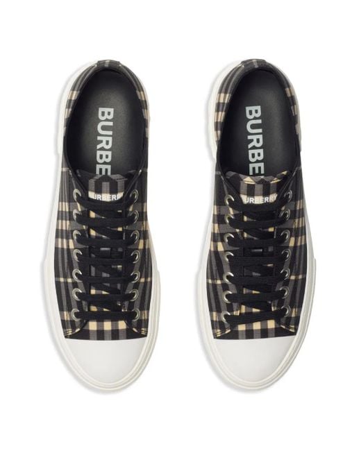 Burberry Black Check Sneakers for men