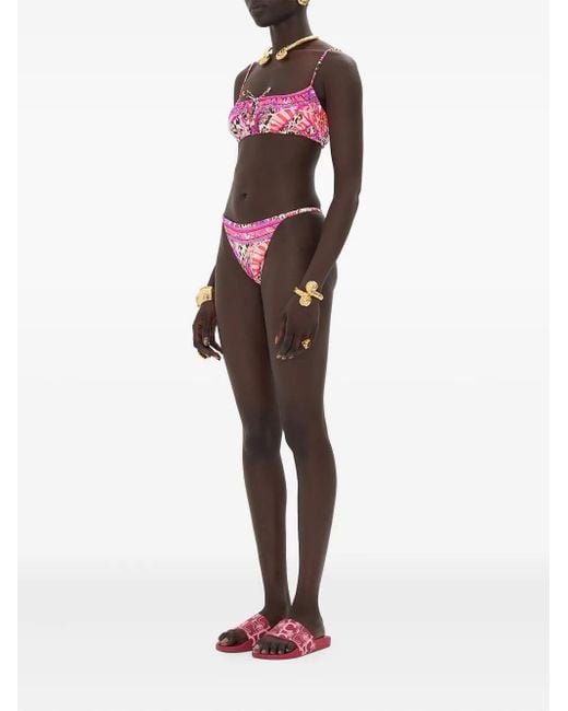 Camilla Pink Bikinioberteil Mit Abstraktem Print
