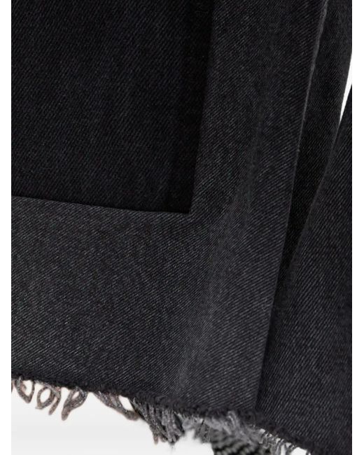 B Sides Black Frayed Cropped Jeans