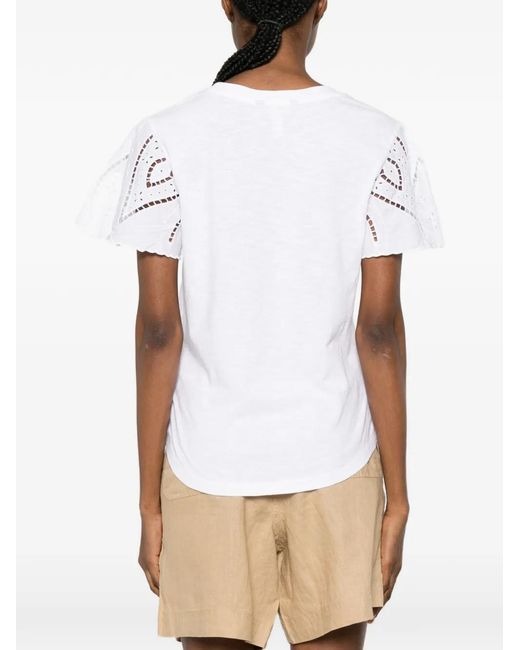 Ralph Lauren White Broderie-Anglaise T-Shirt