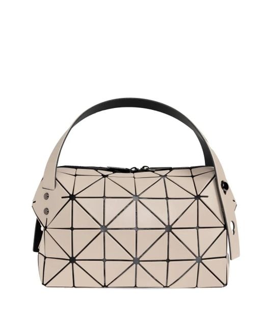 Issey Miyake Metallic Small Boston Geometric-Pattern Tote Bag
