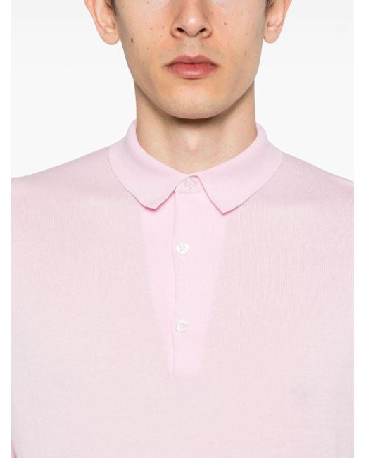 Polo Adrian John Smedley pour homme en coloris Pink