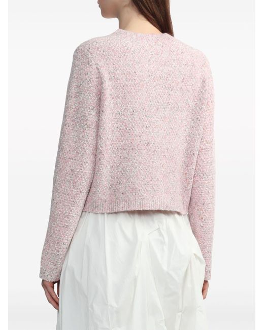 B+ AB Pink Mélange-effect Knitted Cardigan