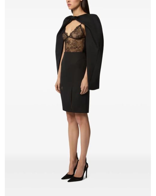 Nina Ricci Black Gabardine Cape