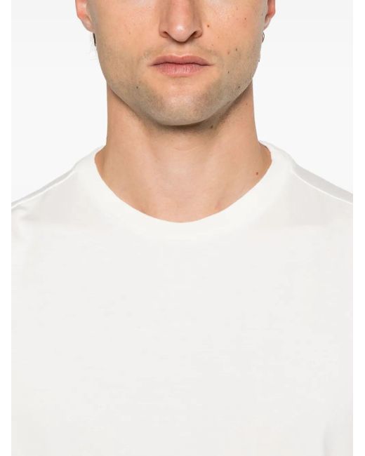D4.0 White Cotton T-Shirt for men
