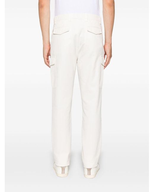 Brunello Cucinelli White Cotton Cargo Pants for men