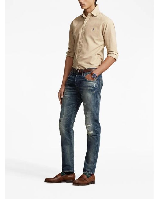 Polo Ralph Lauren Natural Polo Pony Button-Up Cotton Shirt for men