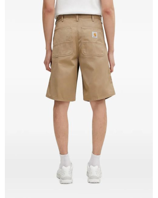 Carhartt Natural Simple Logo-Patch Shorts for men