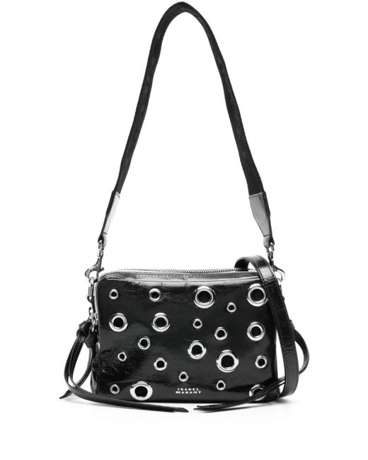 Isabel Marant Black Wardy Leather Crossbody Bag