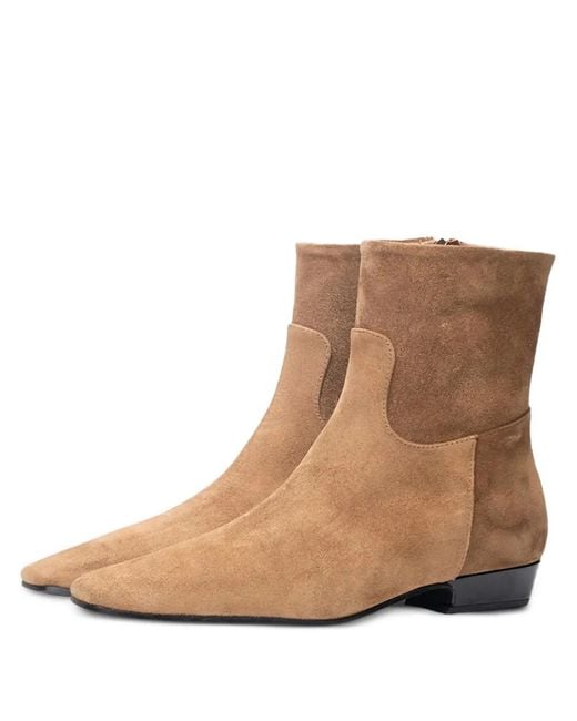 Poche Paris Natural Panelled Boots