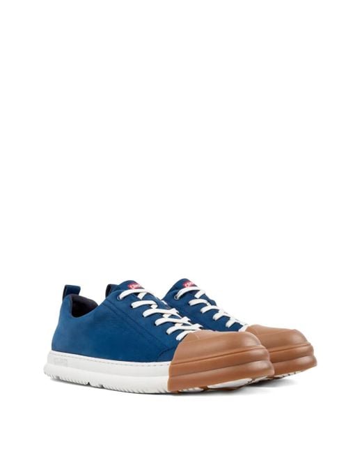 Camper Blue Leather-Toe Cap Sneakers for men