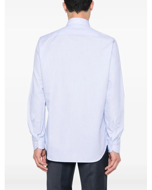 Canali White Pinstripe Shirt for men