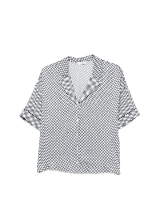 Peserico Gray Notch-Lapel Shirt
