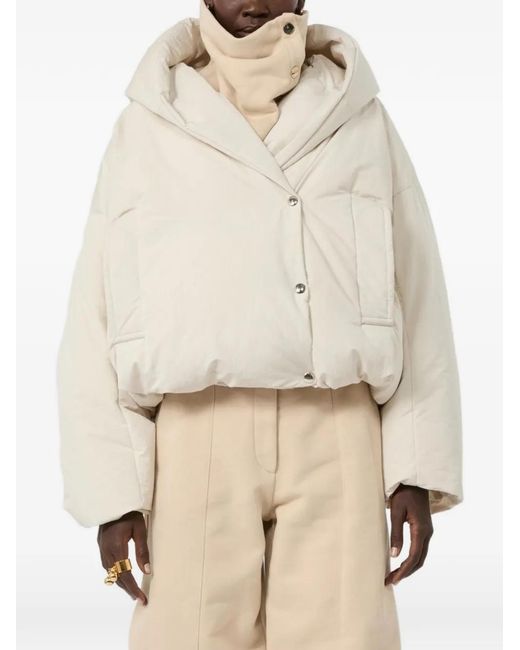 Sportmax Natural Spxvodka Quilted Hooded Jacket