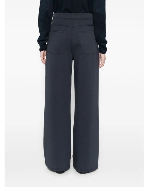 Max Mara Blue Max Mara Elegant T-Shirt Trousers With Zip And Button Closure