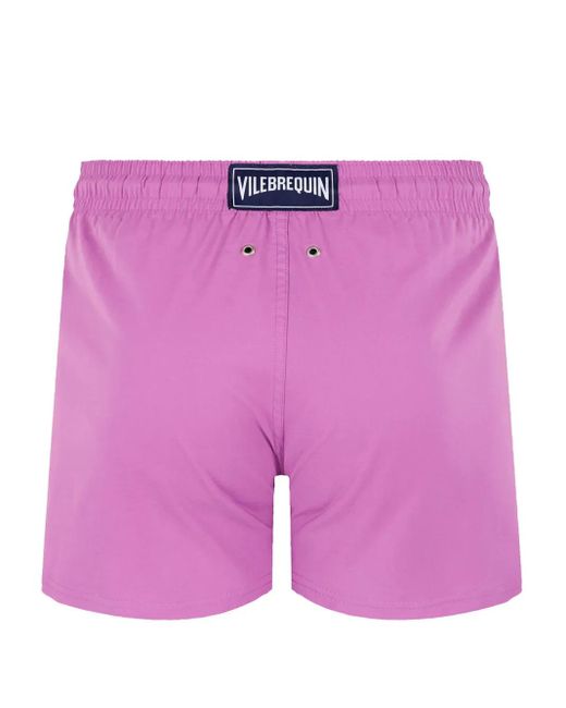 Vilebrequin Pink Logo-Patch Swim Trunks for men