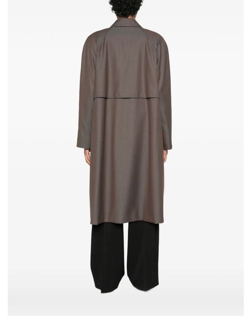 The Row Gray Emma Double-Breasted Coat