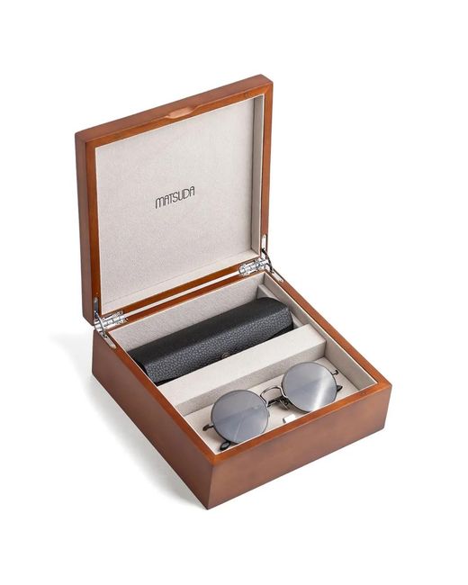 Matsuda Gray Round-Frame Side-Shield Sunglasses