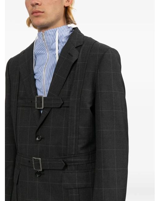 Blazer Con Cinturón Comme des Garçons de hombre de color Black