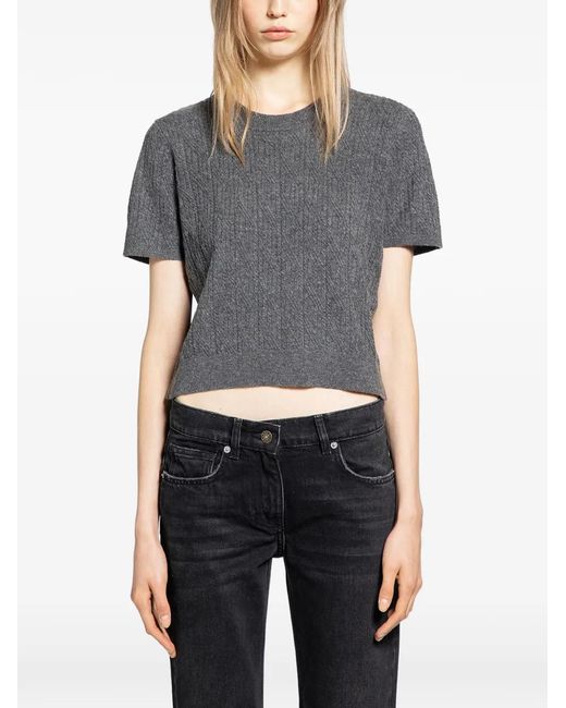 THE GARMENT Gray Como Cable-Knit Top
