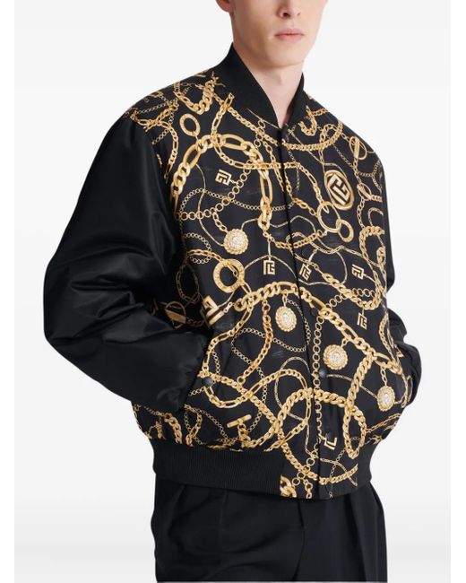 Balmain Wendbare Bomberjacke in Gray für Herren