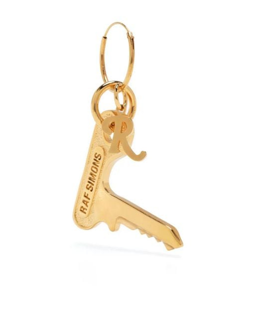 Raf Simons Oorring Met Bedel in het Metallic