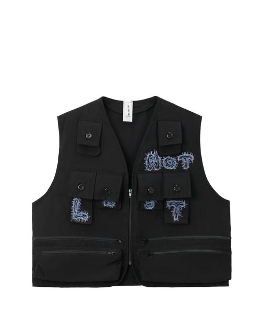WESTFALL Black Multi-Pocket Gilet for men