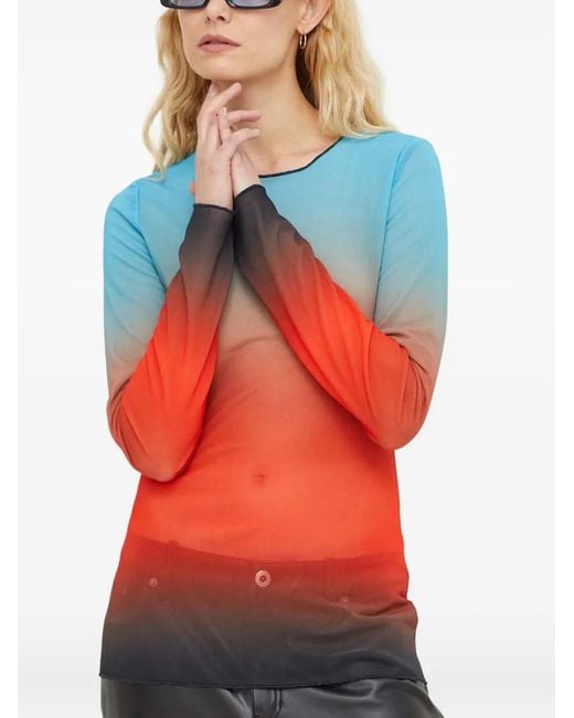 Won Hundred Red Long-Sleeved Top