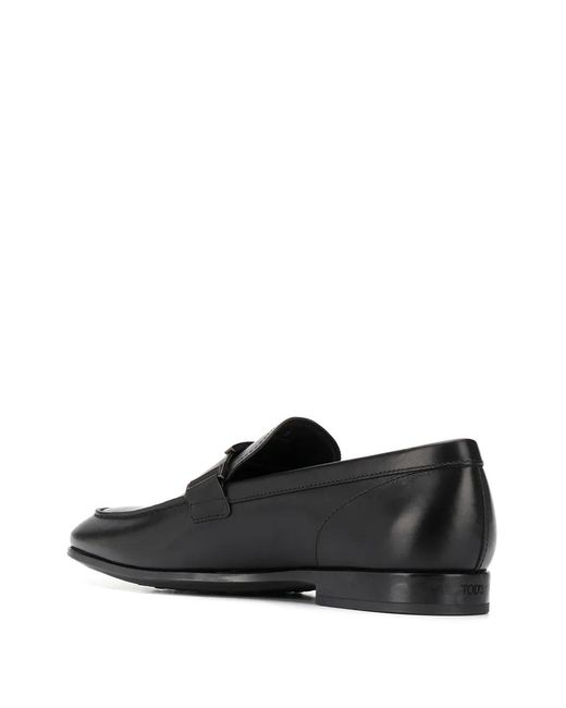 Tod's Black Flat Shoes for men