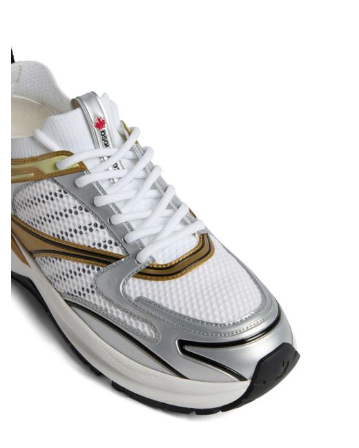 Zapatillas Dash con paneles de malla DSquared² de hombre de color White