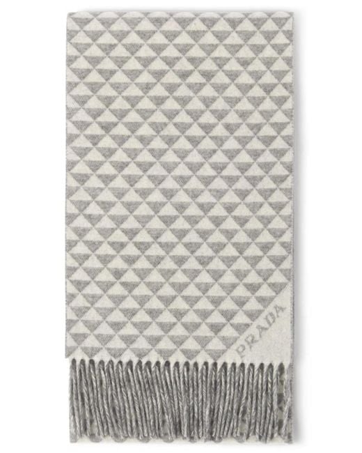 Sciarpa Symbole Double di Prada in Gray
