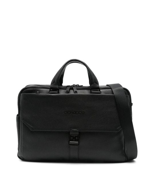 Piquadro 15,6-Zoll-Laptoptasche Aus Leder in Black für Herren