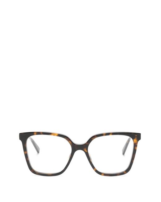Saint Laurent Black Rectangle-Frame Glasses