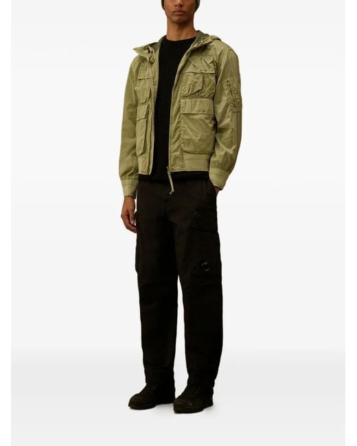 C P Company Green Chrome-R Goggle Jacket for men